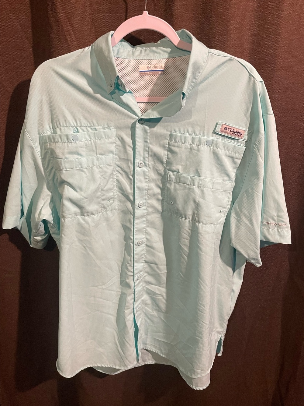 Columbia Men’s Short Sleeve Fishing Shirt - Mint